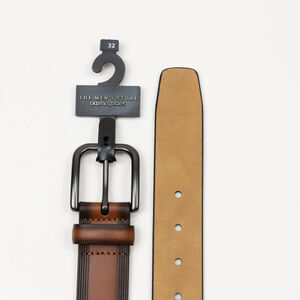 The Men's Store Leather Belt Brown Size 32 3661
